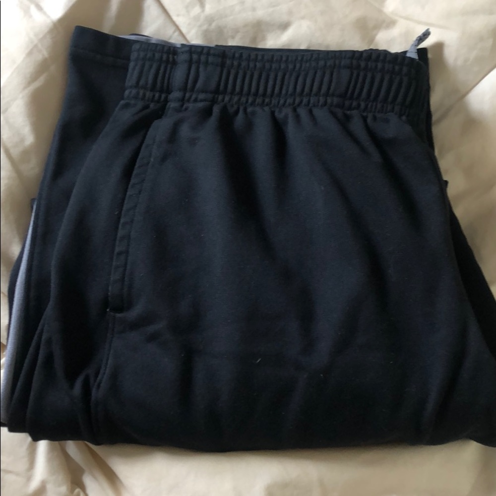 boys black under armor sweatpants
